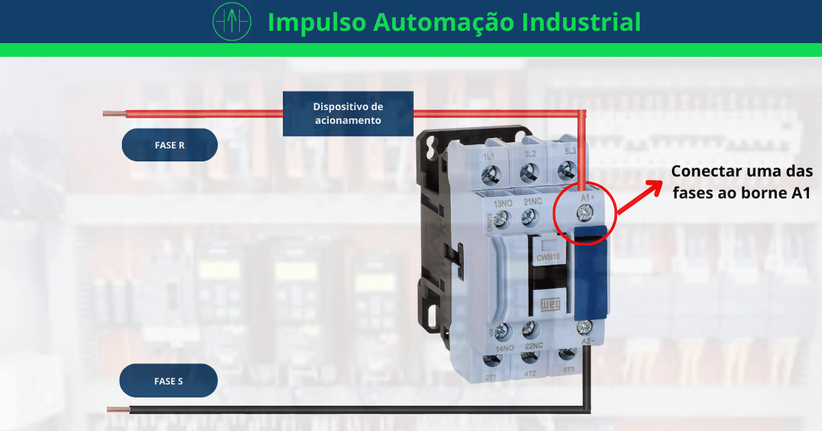 como ligar o contator em 220v fase fase 02