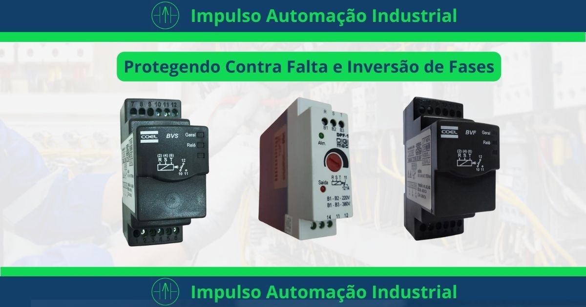 Relés de Monitoramento de Fase Proteção para Comandos Elétricos e Sistemas Trifásicos_