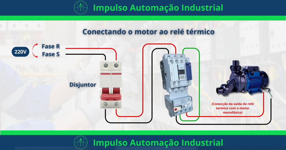 conectando o rele termico ao motor