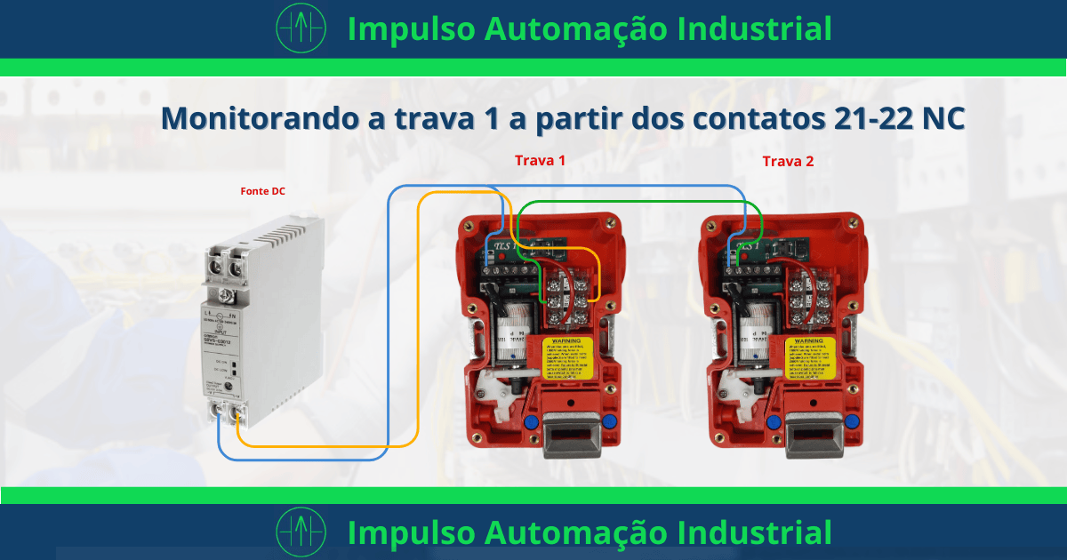 intertravamento monitorando a trava 1